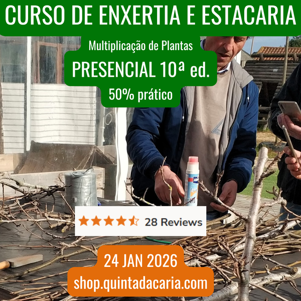 Curso de Enxertia e Estacaria - PRESENCIAL (teórico e prático) 24 Janeiro 2026