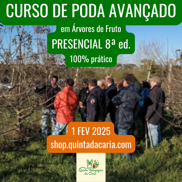 Curso de Poda em Árvores de Fruto - PRESENCIAL Avançado: 100% prático 1 Fevereiro 2025